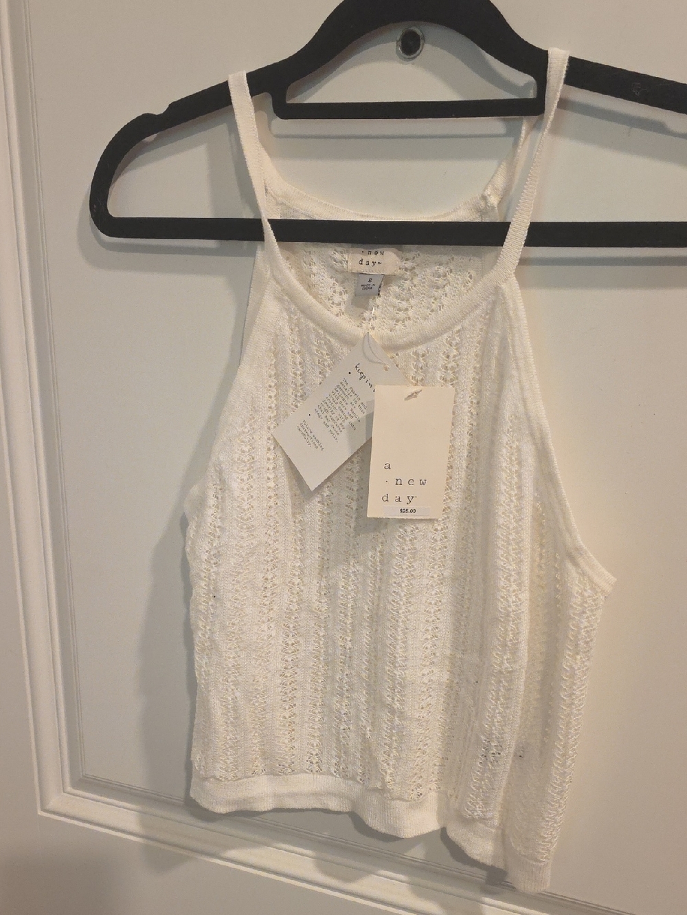 A New Day Cream Knit Halter Tank Top